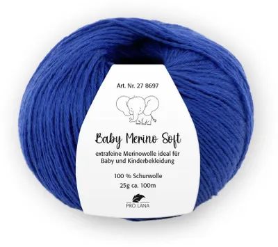 Image de Pro Lana Baby Merino Soft 25g extrafeine Merinowolle Babywolle 100% Schurwolle 100 m NS 2.5-3.5mm 51 royalblau