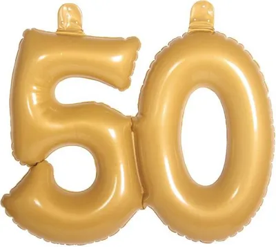 Produktbild von Folienballon 50. Geburtstag in Gold 35cm
