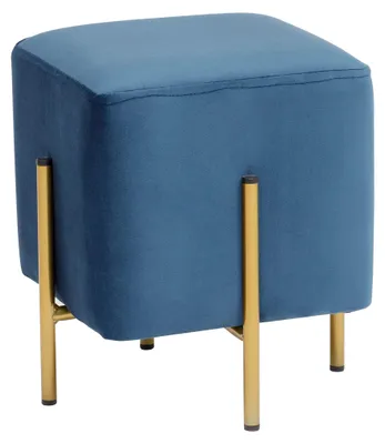 Productafbeelding van Baroni Home, vierkante fluwelen voetenbank, gestoffeerde woonkamer-pouf, pouf-bank