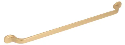 Produktbild von Griff für Möbel aus Zinklegierung, Lochabstand 256 mm, mit Aluminiumabdeckung, Messing