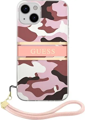 Produktbild von Guess GUHCP13MKCABPI iPhone 13 6.1  pink/pink Hardcase Camo Strap Collection Handyhülle