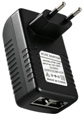 Productafbeelding van PoE-injector, 48 V, 0,5 A, 24 W, PoE-adapter met EU-stekker