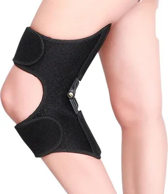 Produktbild von INF Kniebandage mit Federunterstützung - Universalgröße für Sport & Alltag Schwarz