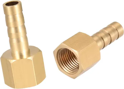 Zdjęcie produktu dla Mosiężne złączki do węży o średnicy 6 mm, z gwintem G1/8, 2 sztuki, do użytku z powietrzem i wodą
