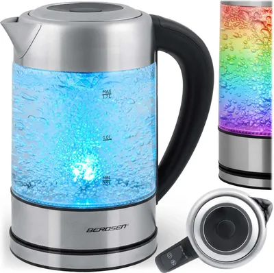 Produktbild von Berdsen BD-714 Glas-Wasserkocher mit Temperaturregelung, 1,7 l, 2200 W