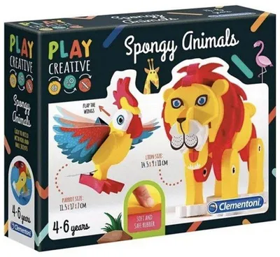 Produktbild von Clementoni – Schwammige Tiere – Spielen Sie kreativ