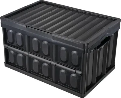 Immagine prodotto di Opbergbox con coperchio - Set di 3 - Scatole di stoccaggio da 45L - Plastica PP - Impilabili - Pratiche per traslochi e stoccaggio