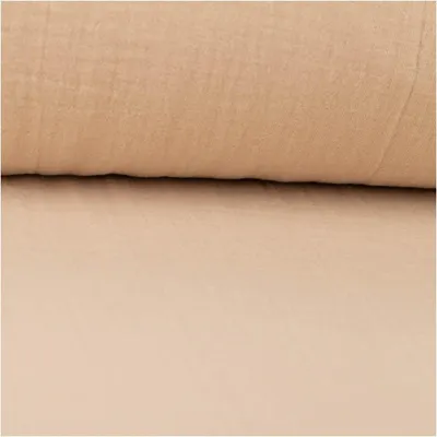 Produktbild von Musselin Stoff Meterware Baumwolle uni Natur Extrabreite 280cm