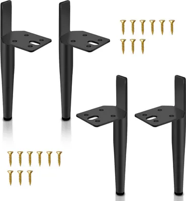 Image de Fiqops 4X Pieds de meuble Pieds de bureau Hôtel Pieds de socle Canapé Pied de meuble Réglable-Métal-13cm