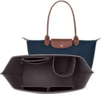 Produktbild von Famanu Handtaschen-Organizer Einlage - Multifunktionales Filzfach, L