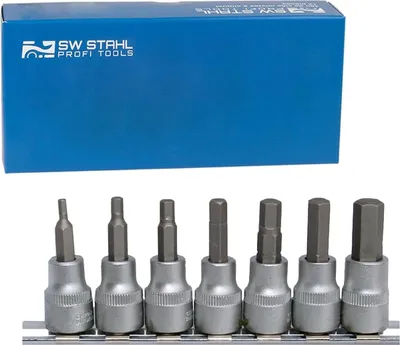 Produktbild von SW-Stahl 04922L Schraubendreheinsätze, 3/8", Innensechskant, 1/8"-3/8", 7-teilig