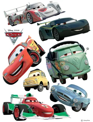 Obrázok produktu pre Disney Nálepka na stenu Cars Červená, zelená a modrá - 600204 - 65 x 85 cm