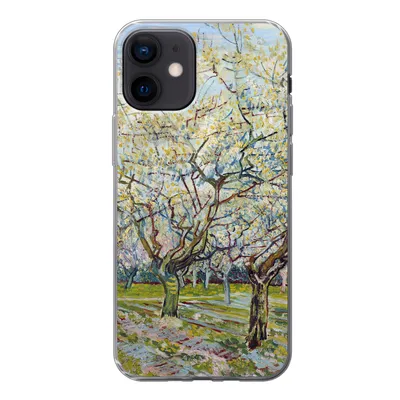 Produktbild von MuchoWow® Handyhülle Schutzhülle Hülle für iPhone 12 Blühender Obstgarten - Vincent van Gogh Silikon Softcase Handy Hülle - Schutzhülle