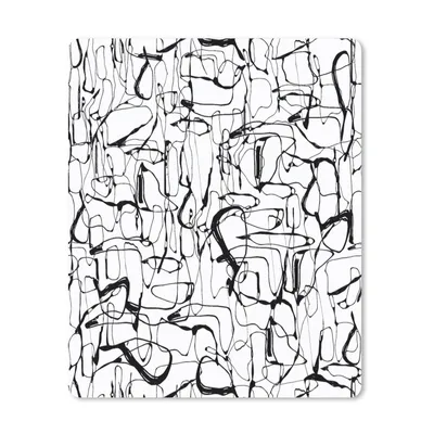 Produktbild von MuchoWow® Mauspad Mousepad Linienkunst - Abstrakt - Muster - Schwarz und Weiß 19x23 cm - Mousepads - Maus Mat - Pad - Mausunterlage - Mauspads - Spielen