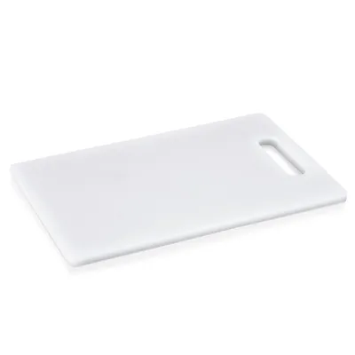Produktbild von Schneidbrett mit Griffloch weiß PP 24 x 15 x 1 cm