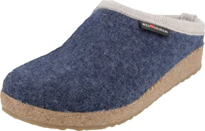 Produktbild von Haflinger Damen Herren Pantoffel Filz Hausschuh Grizzly Panda 721004, Größe:38 EU, Farbe:Blau