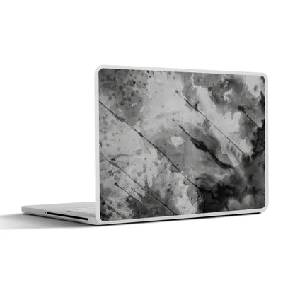 Produktbild von MuchoWow® Laptop Aufkleber Sticker Cover Aquarell - Grau - Abstrakt 31x22.5 cm - Laptop-Deko
