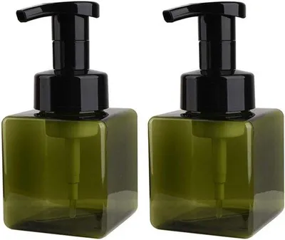 Produktbild von Multifunktioneller Schaumflaschen-Dispenser - 2 Stück - Lotion-Flaschenfüllung - Schaumflaschen-Produktion - Geschäftsfähig - Schaumende Pumpe - Seifen-Dispenser - Seifen-Pumpe - Geeignet für das Füllen von Shampoo, Duschgel und Handdesinfektionsmittel - grün - 250 ml