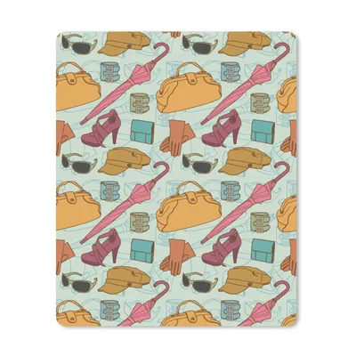 Produktbild von MuchoWow® Mauspad Mousepad Kleidung - Regenschirm - Jahreszeiten - Design 30x40 cm - Mousepads - Maus Mat - Pad - Mausunterlage - Mausmatten