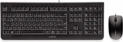 Produktbild von CHERRY DC 2000 Kabelgebundenes Desktopset, Schwarz, USB (QWERTZ - DE), Volle Größe (100%), Kabelgebunden, USB, QWERTZ, Schwarz, Maus enthalten