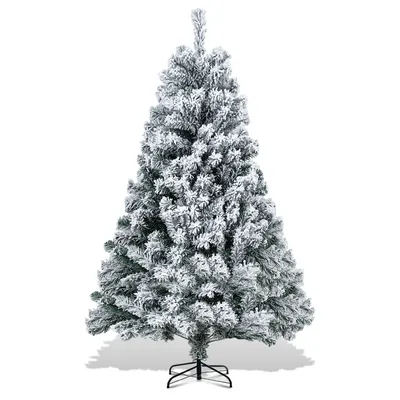 Immagine prodotto di Jopassy albero di Natale floccato polvere di neve Decorazione natalizia albero artificiale 150cm con polvere di neve