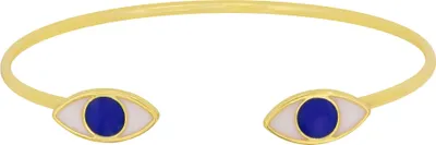 Produktbild von Fashionbox Armreif Messing 6.5cm blau 449060014