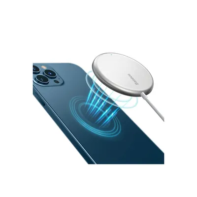 Immagine prodotto di Baseus mini caricatore magnetico senza fili 15W compatibile con gli smartphone (MagSafe compatibile con iPhone) Bianco