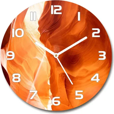 Produktbild von Wanduhr aus Glas 30fi Glasbild Glasuhr Gehärtetes Glas - weisse-zeiger - Canyon