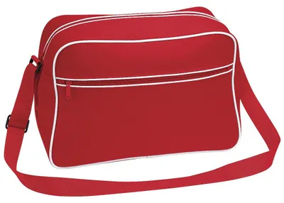 Immagine prodotto di Borsa a tracolla Bagbase Retro con cinturino regolabile, 18 litri FK182 (taglia unica) (rosso/bianco)