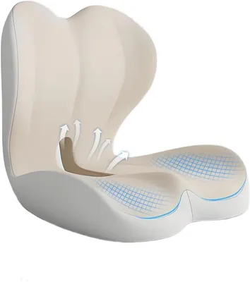 Produktbild von Ergonomisches Orthopädisches Sitzkissen mit Rückenlehne