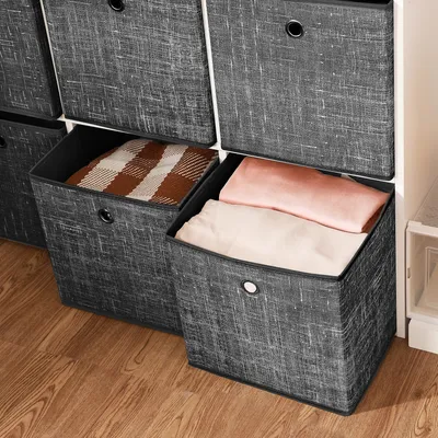 Produktbild von SONGMICS Aufbewahrungsbox, 6er Set, Ordnungsboxen aus Vliesstoff mit Griff