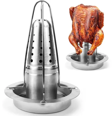 Imagen del producto de Sartén para asar pollo de acero inoxidable con bandeja recoge-jugos