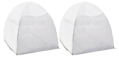 Produktbild von Gartenpflanzenabdeckungen, 2er-Pack, atmungsaktiver Frostschutz für Pflanzen im Freien, Winterabdeckung aus wetterbeständigem Material, Gartenzubehör für Obstbäume, Terrasse, Hinterhof