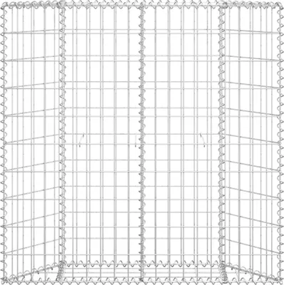 Obrázek produktu pro vidaXL Gabionové zvýšené lůžko Trapézový tvar Pozinkovaná ocel 100x20x100 cm