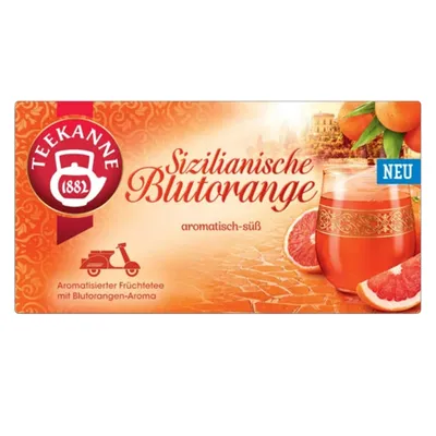 Image de Teekanne Infusion de fruits Orange sanguine sicilienne Sachet de thé 40.5g