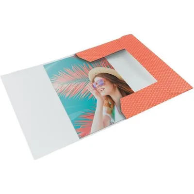 Zdjęcie produktu dla Esselte 628494, Teczka z klapką, A4, Karton, Koralowy, Portret, 150 ark.