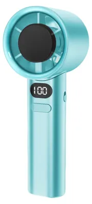 Produktbild von Wiederaufladbarer, tragbarer Mini-Ventilator mit Digitalanzeige und starkem Luftstrom | Kleiner Tischventilator für Reisen, Outdoor, Zuhause und Büro