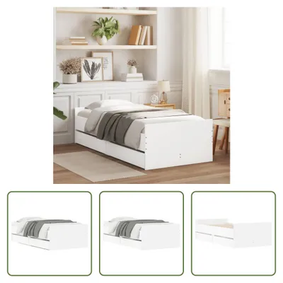 Obrázok produktu pre The Living Store Rám postele so zásuvkami biely 100x200 cm