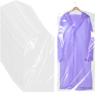 Produktbild von Kleidersäcke 60 x 140 cm, 20 Stück, transparent, für Kleiderschrank