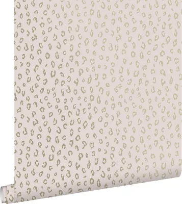 Produktbild von ESTAhome Tapete Leopardenmuster Hellrosa und Gold 53 cm x 10.05 m