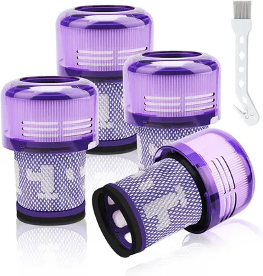 Produktbild von 4 Stück Filters für Dyson V12, Washable Ersatzfilter für Dyson V12 Detect Slim Absolute Extra/Total Clean/Fluffy Vacuum Cleaner, Ersetzen Sie # 971517-01