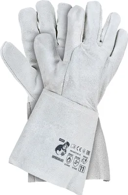 Produktbild von Schweißerhandschuhe WIG MIG MAG Kombi Arbeitshandschuhe Gr.11 Schweiß Leder