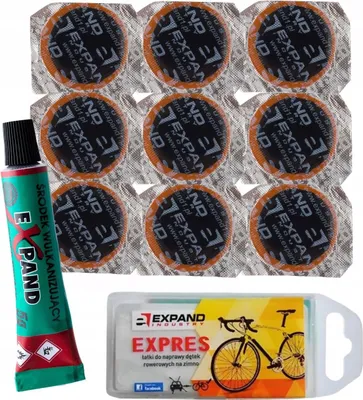 Immagine prodotto di EXPAND EXPRES Set di 9 toppe rotonde per bicicletta