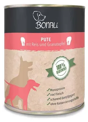 Produktbild von Bonali Nassfutter Pute 6x800g