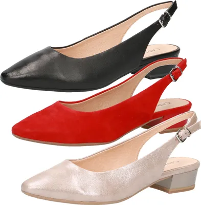 Produktbild von Caprice 9-29403-24 Damen Sling Pumps Leder Blockabsatz, Größe:37.5 EU, Farbe:Braun