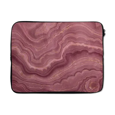 Produktbild von MuchoWow® Laptop Hülle 15 Zoll Rosa - Geode - Edelsteine - Achat Laptoptasche - Laptoptasche - Sleeve - Rundum-Schutz