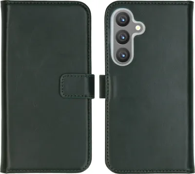 Produktbild von Selencia Echtleder Klapphülle Samsung Galaxy S24 - Grün