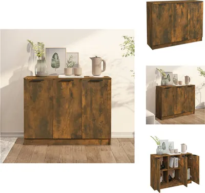 Produktbild von vidaXL Sideboard Räuchereiche 90,5x30x70 cm Holzwerkstoff -  Sideboards