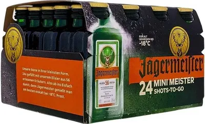 Immagine prodotto di 24 x 0,02 l | Jägermeister bottiglie piccole liquore alle erbe mini bottiglie | 35 % vol