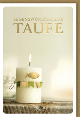 Produktbild von Taufe - Glückwunschkarte im Format 11,5 x 17 cm mit Umschlag - Segensw